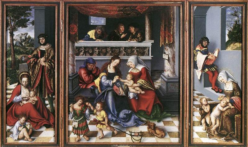 CRANACH, Lucas the Elder Altarpiece of the Holy Family dsf China oil painting art